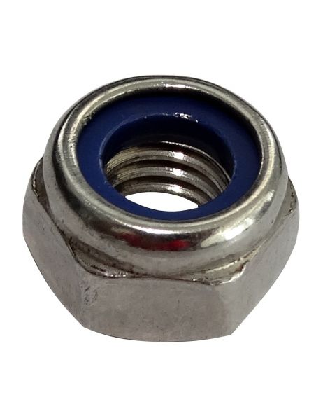 Chrome self-locking nuts 4 mm