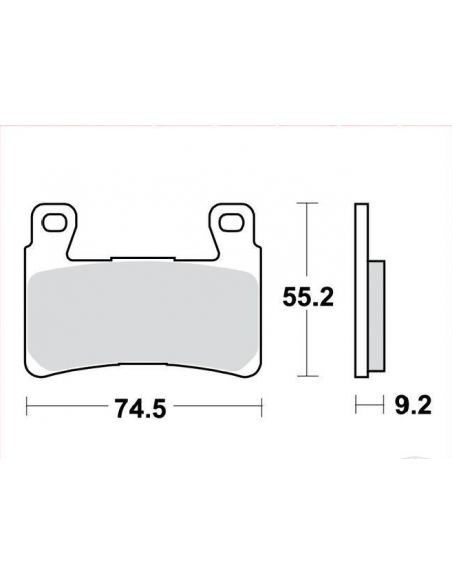 Organic front pads for Softail from 2015 to 2019