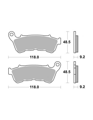 Organic front pads for Sportster from 2014 to 2020