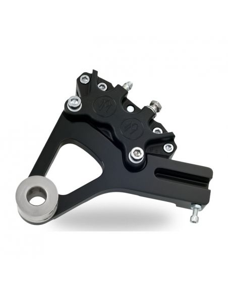 Brake caliper PM 4 rear pistons with support - black