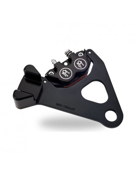 Brake caliper PM 4 rear pistons complete with support - black