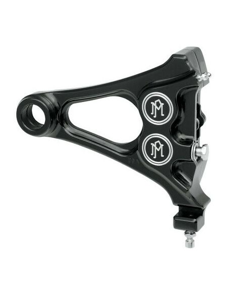 Brake caliper PM 4 rear pistons with support - black