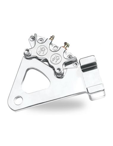 Brake caliper PM 4 rear pistons with support - chrome