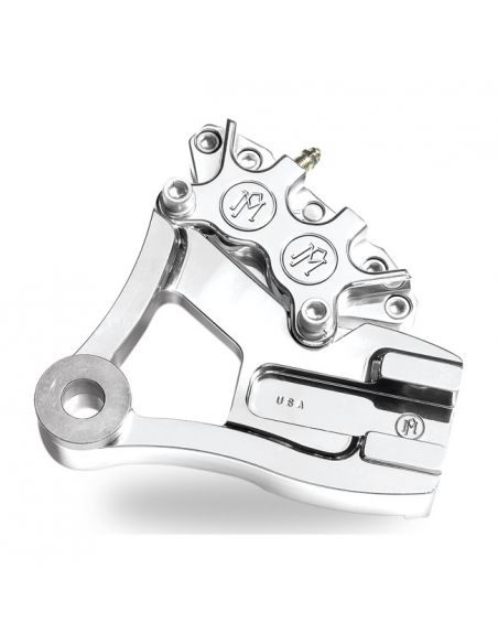 Brake caliper PM 4 rear pistons with support - chrome