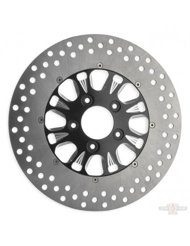 Front Brake Disc Diameter 11.5" Super Charger - black for Touring from 2000 to 2007