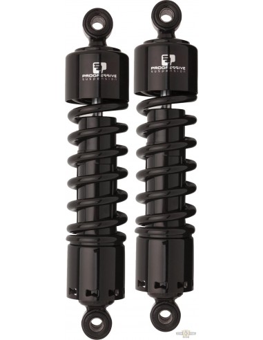 13.5" black shock absorbers Progressive Suspension 412 for FX shovel from 1982 to 1984 and FX Model from 1985 to 1994