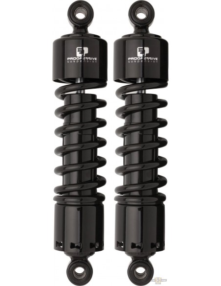 14.5" black shock absorbers Progressive Suspension 412 for FX shovel from 1982 to 1984 and FX Model from 1985 to 1994