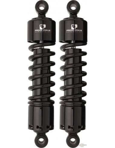 14.5" black shock absorbers Progressive Suspension 412 for FX shovel from 1982 to 1984 and FX Model from 1985 to 1994