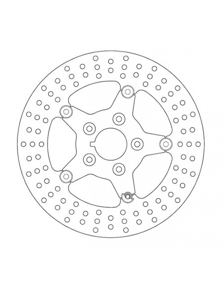 Disco freno anteriore Diametro 11,5" Ferodo Flottante satinato Per FXR, Dyna, Softail e Touring dal 1984 al 1999