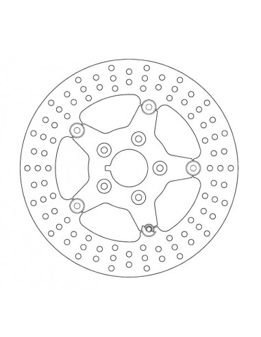 Disco freno anteriore Diametro 11,5" Ferodo Flottante satinato Per FXR, Dyna, Softail e Touring dal 1984 al 1999