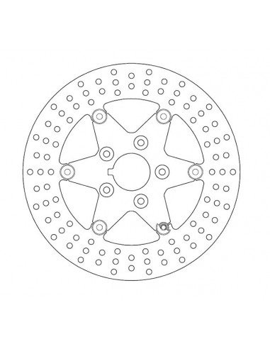 Front brake disc Diameter 11.5" polished floating ferodo For FXR, Dyna, Softail and Touring from 1984 to 1999 (ref. OEM 44136