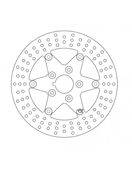 Disco freno anteriore Diametro 11,5" Ferodo Flottante lucido Per Sportster dal 1983 al 1999  (rif. OEM 44136-84A)