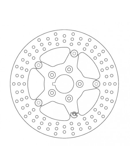 Disco freno anteriore Diametro 11,5" Ferodo Flottante satinato per FXR, Dyna, Softail, Touring e Sportster dal 2000 al 2007