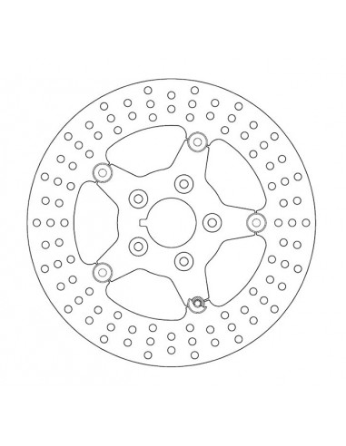 Disco freno anteriore Diametro 11,5" Ferodo Flottante satinato per FXR, Dyna, Softail, Touring e Sportster dal 2000 al 2007