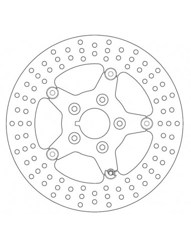 Rear brake disc Diameter 11.5" ferodo Satin floating for Sportster, Dyna, Softail, Touring from 2000 to 2007