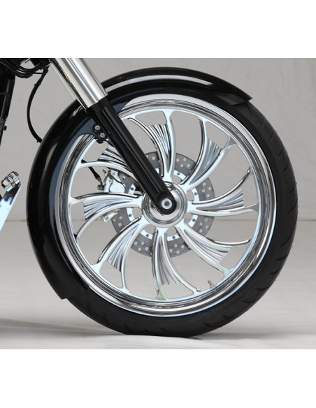 Disco freno anteriore Diametro 11,8" Super Charger sinistro cromato per Dyna dal 2006 al 2017 (escluso Dyna ruote in lega)