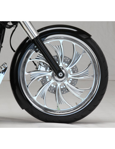 Front brake disc Diameter 11.8" Super Charger left chrome for Touring from 2008 to 2019 (excluding Touring alloy wheels)