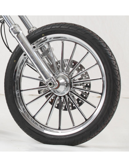 Front brake disc Diameter 11.8" nitro 18 left or right chrome for Dyna from 2006 to 2017 (excluding Dyna alloy wheels)