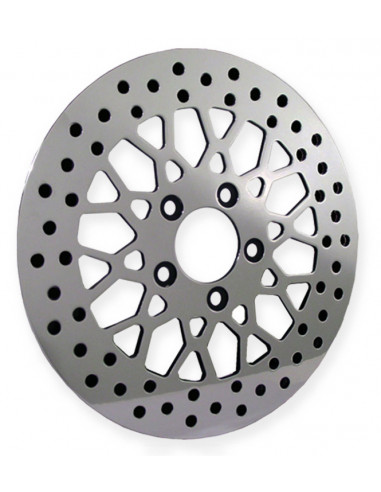 Disco freno anteriore Diametro 11,5" DNA Mesh lucido per Dyna dal 1991 al 2005