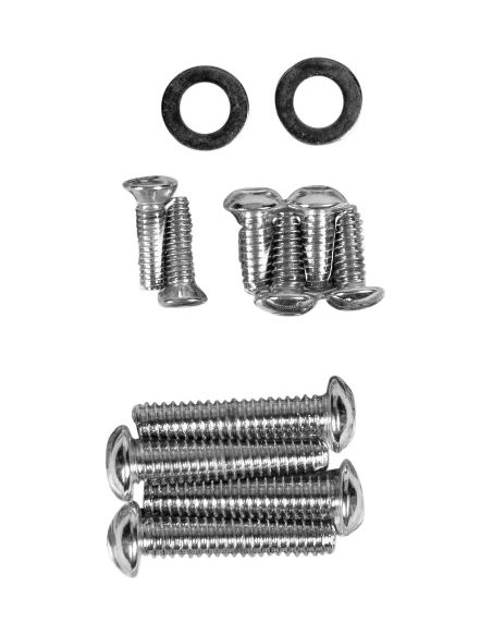 Kit chromed handlebar control screws rounded for V-rod from 2002 to 2017