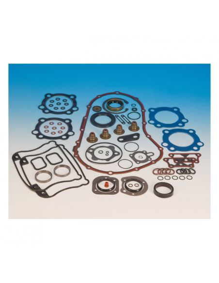 Engine gasket kit with metal cylinder base