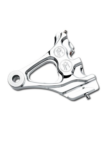 Brake caliper PM 4 rear pistons with integrated support - chrome