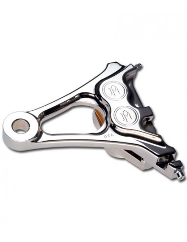 Brake caliper PM 4 rear pistons with integrated support - chrome