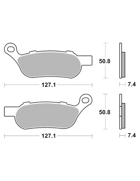 Pastiglie posteriori organiche per Dyna