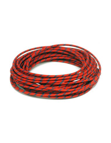 Red-blue fabric electric cable