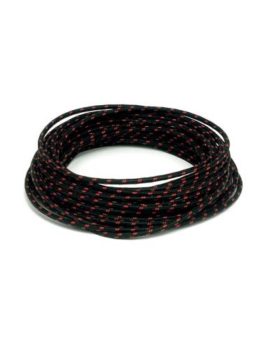 Black-red fabric electric cable