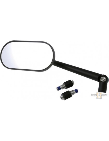 Oval mirror Agila black