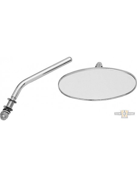 Oval short stem mirror cromo