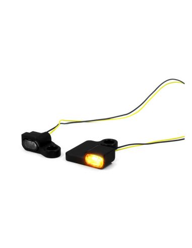 Frecce led Zieger 5 per comandi manubrio nere lenti fumè omologate per Softail 00-14