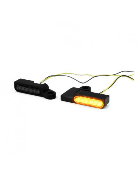 Frecce led Zieger 1 per comandi manubrio nere lenti fumè omologate per Touring 09-16