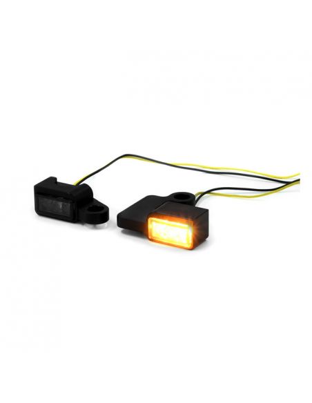 Frecce led Zieger 3 per comandi manubrio nere lenti fumè omologate per Touring 09-16