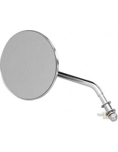 Round mirror 10 cm left short stem cromo