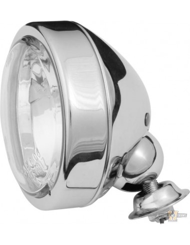 Front headlight 3 1/2" homologated chrome standard