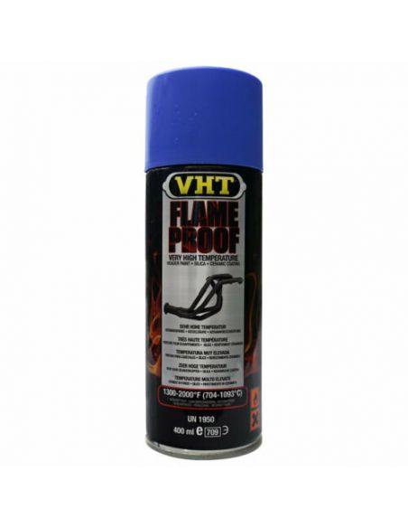 Matt blue muffler paint at very high temperature in 400 ml spray can ready all use