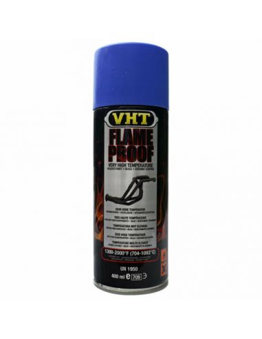 Matt blue muffler paint at very high temperature in 400 ml spray can ready all use