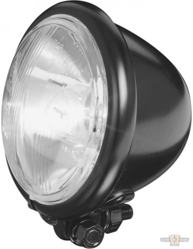 Headlight 4 1/2" homologated black