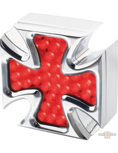 Rear light Cross maltese LED - red lens