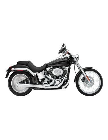 Muffler Kerker 2-1 supermeg for Softail from 1984 to 2017 chrome