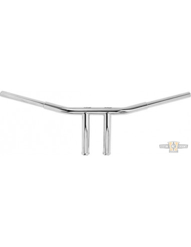 Manubrio T Bar 1" alto 7,25" Largo 77cm Cromato, con fossette, preforato,