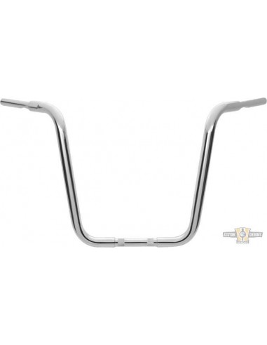 Handlebar Ape Hanger 1-1/4" high 16" Chrome for Electronic Accelerator, pre-drilled