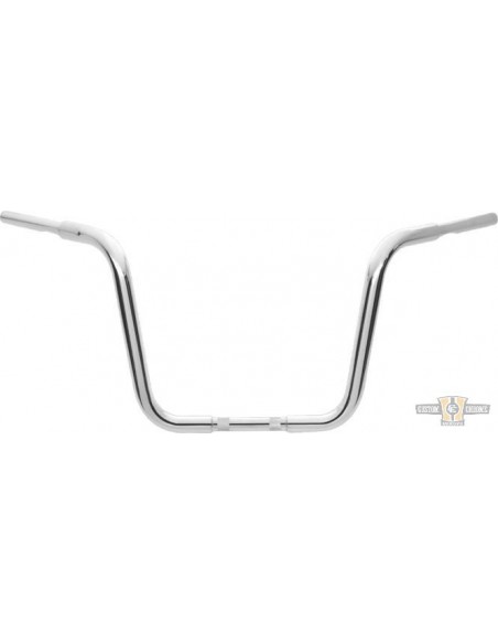 Manubrio Ape Hanger 1-1/4" alto 12,5" Cromato per Acceleratore Elettronico, preforato