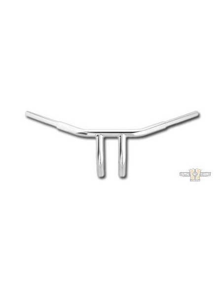 Manubrio T Bar pullback 1-1/4" alto 5,5" Largo 77cm Cromato, per Acceleratore Elettronico, preforato,