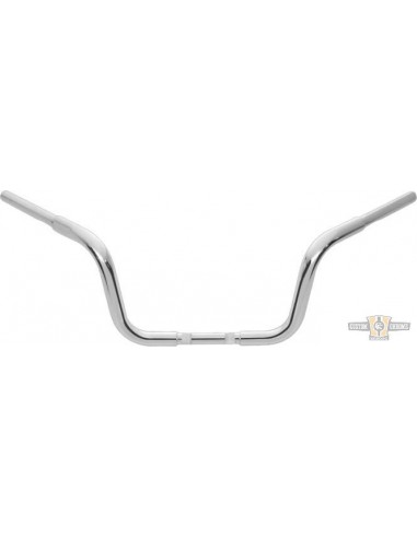 Manubrio Ape Hanger 1-1/4" alto 8,5" Cromato Baby preforato per Acceleratore Elettronico