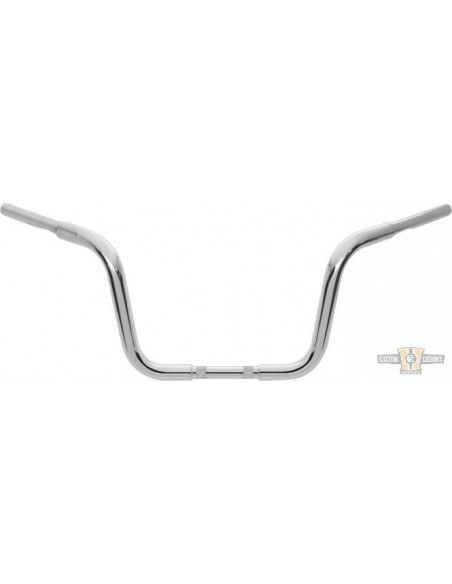 Manubrio Ape Hanger 1-1/4" alto 10" Cromato per Acceleratore Elettronico, preforato