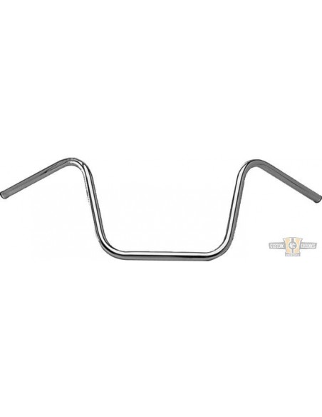 Manubrio Ape Hanger 1" alto 12" Cromato senza fossette, preforato