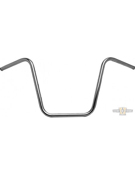 Manubrio Ape Hanger 1" alto 16" Cromato senza fossette, preforato